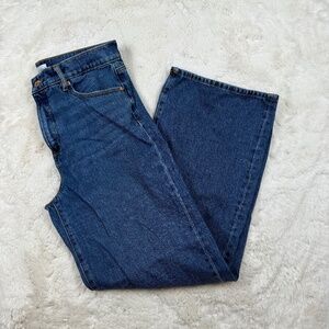 Loft The Wide Leg Crop High Rise Denim Jeans Women's 29/8